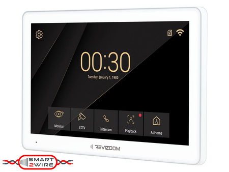 Unifon głośnomówiący Revizoom RM-T203HD WHITE z ekranem 10" 1024x800px, WiFi/LAN sterowanie smartfonem (Tuya)