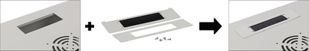 Przepust szczotkowy do szaf RACK Pulsar RAPS-G do typu RWA-G/RW-G/RWDA-G 26,7x6,4cm (15,5x4cm)