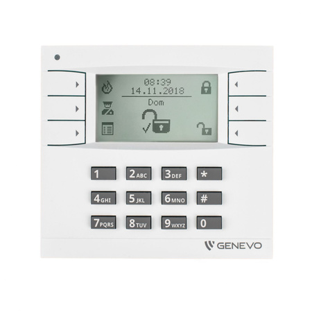 Manipulator GENEVO EvoKPD CLASSIC GY Grade 2, białe podświetlenie biały, system EVOLiNK