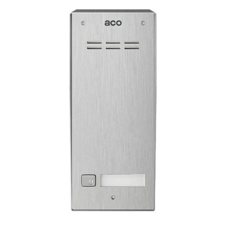Stacja bramowa 1 lokalowa ACO COMO-PRO-A1 NT Como (system PRO) otwieranie kartami Unique stal szczotkowana/srebrny