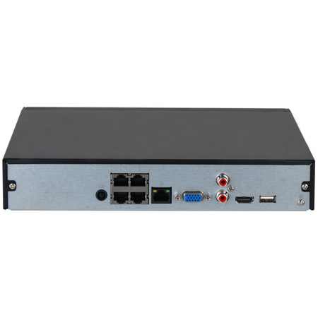 Rejestrator do monitoringu IP Dahua NVR2104HS-P-4KS3 4 kanałowy switch 4x ( do kamer max. 12Mpx na 1 dysk max. 20TB ), alarm, audio
