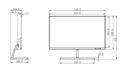 Monitor LED 21,5” (16:9) Dahua LM24-B200S 1080p 250cd/m2 wejścia HDMI, VGA, z głośnikami