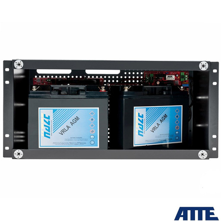 Zestaw do instalacyjny do monitoringu Atte IPUPS-17-11-R5U0 (obudowa ABOX-R5U0 +2x zasilacz buforowy AUPS-70-120-OF +2x przetwornica ASUC-100-480-OF +4x switch xPoE-6-11-OF