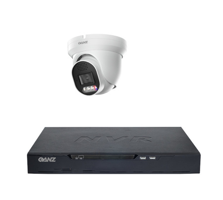 Zestaw - kamera IP Ganz Security ZN8V-71E5F28DT-J4 5Mpx 2,8mm, IR/LED 30/20m, z rejestratorem 16 kanałowym Ganz NR8V-3816H2-III