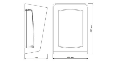 Terminal kontroli dostępu zewnętrzny Roger MCT68ME-IO-O z czytnikiem kart Unique 125kHz (EM) / Mifare 13,56MHz, klawiaturą i klawiszami RCP (standard: RACS 5)