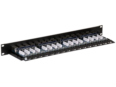 Ogranicznik przepięć 16-kanałowy serii EXT Ewimar PTU-516R-EXT/InPoE/A do sieci LAN z aktywnym iniektorem PoE w module RACK