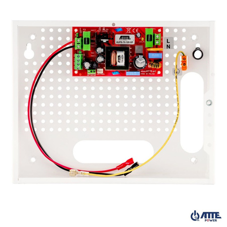 Zasilacz buforowy w obudowie ściennej Atte AUPS-70-120-E 12VDC 6A 72W max 7Ah