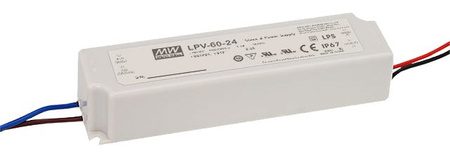Zasilacz LED Mean Well LPV-60-24 24VDC 2,5A 60W IP67