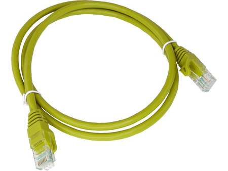 Patchcord Alantec KKU6ZOL1 U/UTP kat. 6 PVC 1m żółty