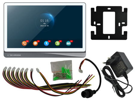 Unifon głośnomówiący Revizoom RM-T404HDI WHITE z dotykowym ekranem 10" IPS 1024x600px, WiFi/LAN sterowanie smartfonem (Tuya)