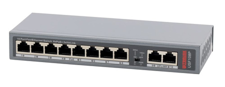 Switch 10 portowy Pulsar USF108P 8xPoE + 2xUplink 10/100