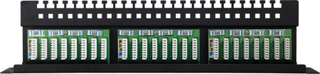 Patchpanel Pulsar RP-U24V5 wyposażony 24x U/UTP Cat5e 1U 19”