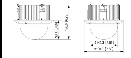 Kamera zewnętrzna do monitoringu IP Dahua SD52C225DB-HC kopułkowa/obrotowa wandaloodporna zmiennoogniskowa 4,8-120mm wpuszczana w strop