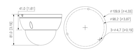 Kamera zewnętrzna do monitoringu IP Dahua IPC-HDBW2441E-S-0280B 4Mpx kopułkowa wandaloodporna stałoogniskowa 2,8mm IR 30m port micro SD