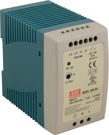 Zasilacz na szynę DIN Mean Well MDR-100-24 24VDC 4A 96W