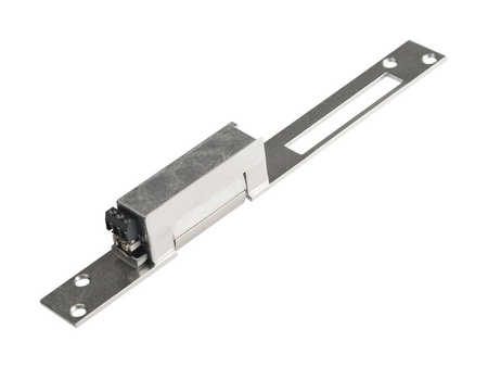 Elektrozaczep Scot ES-S12DC-RS PROFI 12V rewersyjny z sygnalizacją i płaskownikiem 250mm