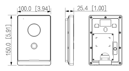 Stacja bramowa 1 lokal Dahua VTO2211G-WP-S2 Villa Door Station natynkowa kamera 125°/72° czarna