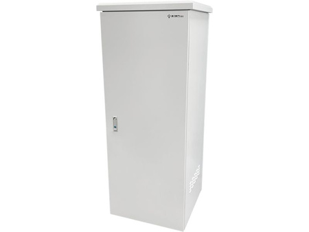 Szafa RACK 19" 42U Alantec SZ-42U-600-600-01-S stojąca IP55 zewnętrzna 600x600, 4 belki nośne, 4 przepusty kablowe szara, złożona