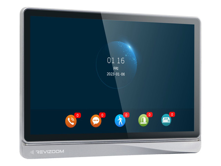 Unifon głośnomówiący Revizoom RM-T404HDI BLACK z dotykowym ekranem 10" IPS 1024x600px, WiFi/LAN sterowanie smartfonem (Tuya)