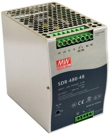 Zasilacz na szynę DIN Mean Well SDR-480-48 48VDC 10A 480W