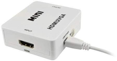 Konwerter sygnału HDMI>VGA Pulsar HDMI-VGA ze spliterem audio – gniazdo Jack 3,5