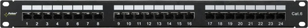 Patchpanel Pulsar RP-U24V6 wyposażony 24x U/UTP Cat6 1U 19”