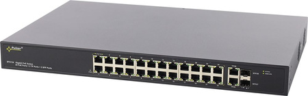 Switch 26 portowy Pulsar SFG124 24xPoE + 2xUplink 10/100/1000 + 2xUplink SFP