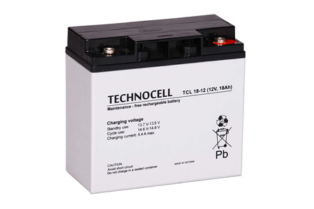Akumulator Technocell TCL 18-12 (12V 18Ah)