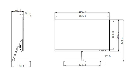 Monitor LED 21,5” (16:9) Dahua LM22-B200S 1080p 250cd/m2 wejścia HDMI, VGA, z głośnikami