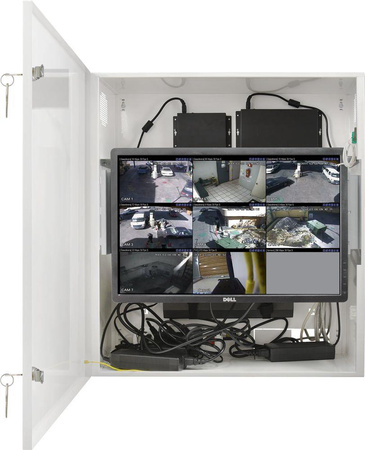 Obudowa DVR/Monitor/RACK 19" 4U 655x592 Pulsar AWO531W pionowa biała, złożona