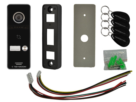 Zestaw wideodomofonu Revizoom  RM-T404HDI WHITE/RC-411HD-C unifon głośnomówiący 10" 1024x600px WiFi i stacja bramowa otwierana kartami Mifare z kamerą 2Mpx, sterowanie smartfonem (Tuya)