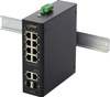 Switch 10 portowy gigabitowy Pulsar ISFG108 8xPoE + 2xUplink + 2xUplink SFP bez zasilacza, mocowanie na szynę DIN