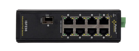 Switch 8 portowy Pulsar ISFE98 8xPoE + Uplink SFP bez zasilacza, mocowanie na szynę DIN
