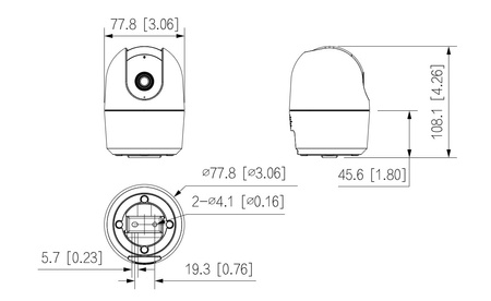 Kamera wewnętrzna do monitoringu IP Dahua H5A HERO A1 5Mpx obrotowa stałoogniskowa 3,6mm, IR 10m, port microSD