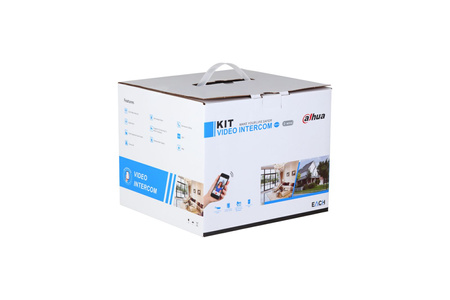 Zestaw wideodomofonowy Dahua KTX02(F) (DHI-VTO2003F + DHI-VTH5113H-W + VTNC1003C + VTM114 + zasilacz i przewód) unifon głośnomówiący 7" 480x272px i stacja bramowa podtynkowa otwierana aplikacją z kamerą 2Mpx 110°