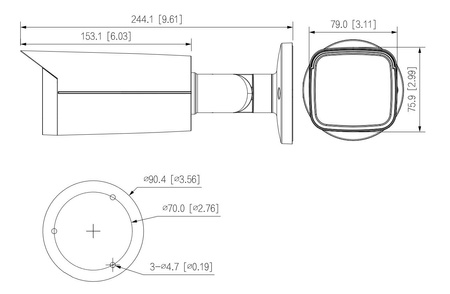 Zestaw: 5x Kamera zewnętrzna do monitoringu IP Dahua IPC-HFW3541T-ZAS-27135-S2 5Mpx bullet wandaloodporna zmiennoogniskowa 2,7-13,5mm IR 60m port micro SD + karta 200zł