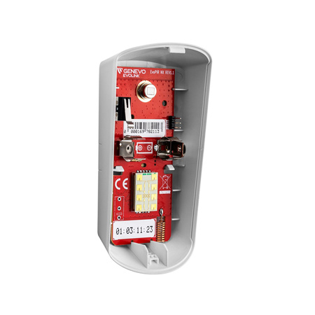 Czujka ruchu PIR+MW GENEVO EVOPIR NX DT WH biała system EvoLiNK, soczewka Fresnela, 12m