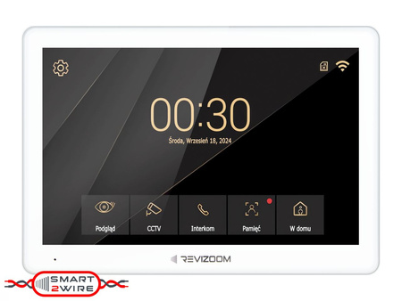 Unifon głośnomówiący Revizoom RM-T203HD WHITE z ekranem 10" 1024x800px, WiFi/LAN sterowanie smartfonem (Tuya)