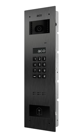 Stacja bramowa wielolokalowa ACO INSPIRO 6+ (G2) AL BK Inspiro+ (system P) Master/Slave wandaloodporna otwieranie kodem i kartami Unique kamera 90/60° srebrna