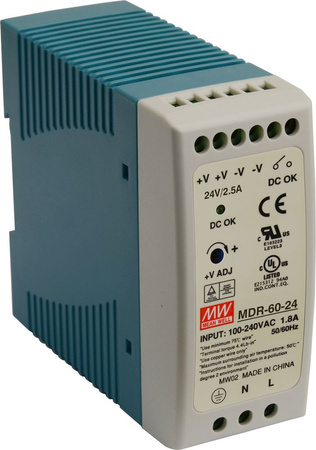 Zasilacz na szynę DIN Mean Well MDR-60-24 24VDC 2,5A 60W