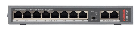 Switch 10 portowy Pulsar USF108P 8xPoE + 2xUplink 10/100