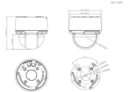 Kamera zewnętrzna do monitoringu IP Dahua SD4A216DB-HNY 2Mpx obrotowa zmiennoogniskowa 5-80mm, IR 100m, port microSD