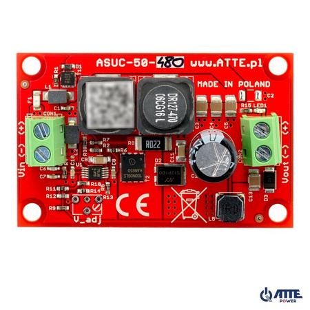 Przetwornica Atte ASUC-50-480-OF podnosząca napięcie do 48V