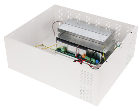Zasilacz buforowy w obudowie ściennej Pulsar SWR-300 54VDC+12VDC 5,5A 300W dla switchy PoE i rejestratora, max 4x17Ah