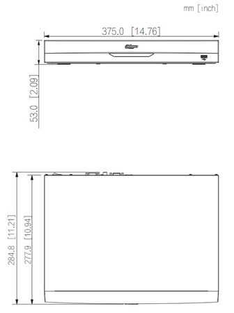 Rejestrator do monitoringu IP Dahua NVR5208-EI 8 kanałowy (do kamer max. 32Mpx na 2 dyski max. 16TB ) audio, alarm