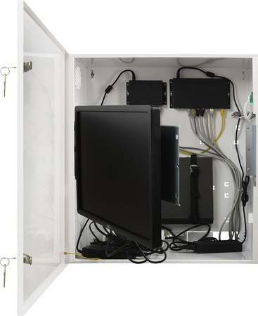 Obudowa DVR/Monitor/RACK 19" 4U 655x592 Pulsar AWO531W pionowa biała, złożona