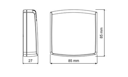 Terminal kontroli dostępu zewnętrzny Roger PRT66LT z czytnikiem kart Unique 125kHz (EM) (standard: RACS 4 i Wiegand)