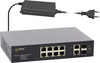 Switch 10 portowy gigabitowy Pulsar SFG108-90W 8xPoE + 2xUplink + 2xUplink SFP zasilacz 90W