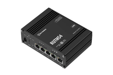 Router bezprzewodowy Teltonika RUTM54 b/g/n/ac + 5G 2xSIM 4x4MIMO USB WAN + 4x10/100/1000 4 anteny SMA do 5G/LTE, 2 anteny RP-SMA do WiFi i antena SMA do GNNS (GPS) w komplecie IP30