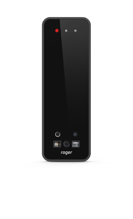 Terminal kontroli dostępu wewnętrzny Roger MCT84M-BK-QB z czytnikiem kart Mifare / DESFire 13,56MHz i skanerem kodów QR (obsługa NFC/BLE/QR_CODE) (standard: RACS 5)